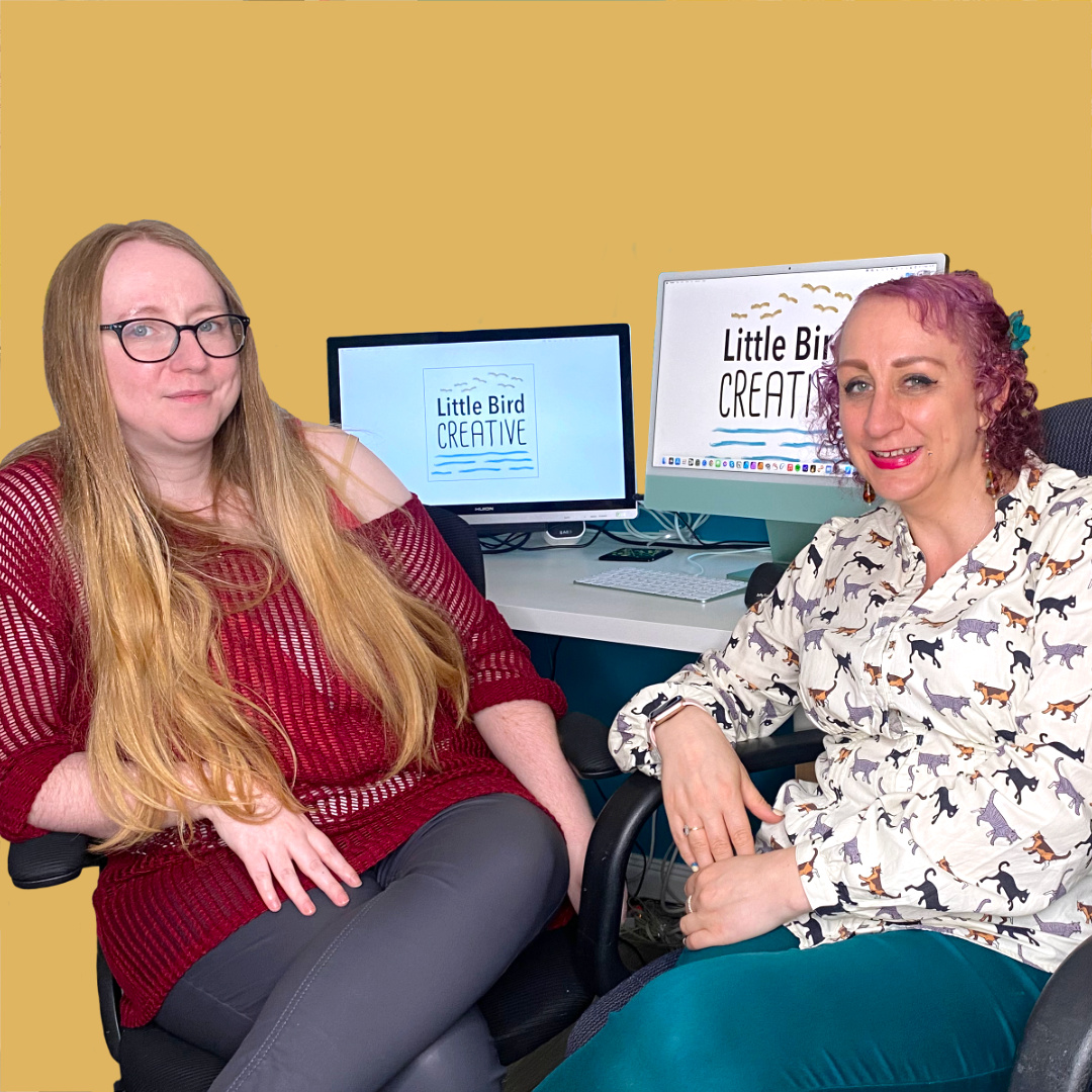 Lesley Harris and Emma Tofi of Little Bird Creative, supporting small businesses and the Arts & Culture sector with creative services in Cornwall and beyond.